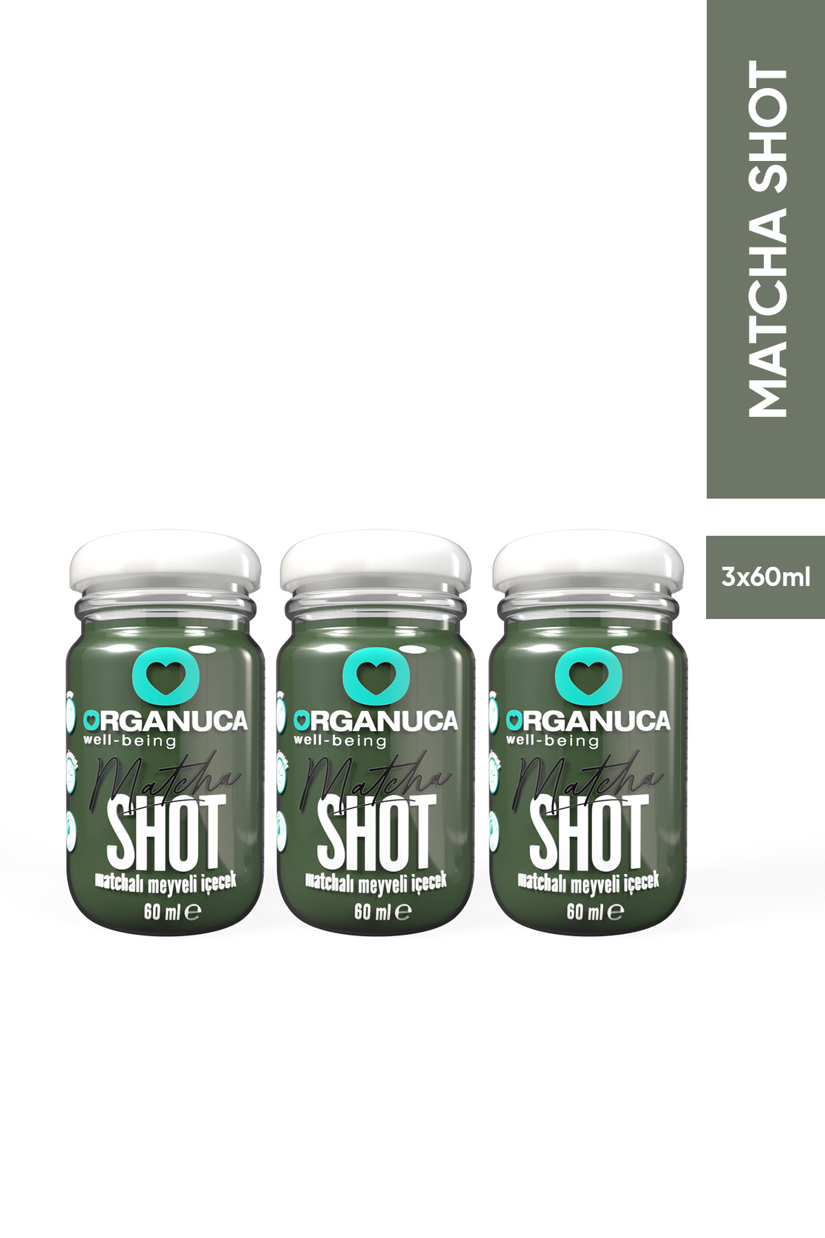 3'lü Matchalı Meyveli İçecek Matcha Shot 60 Ml